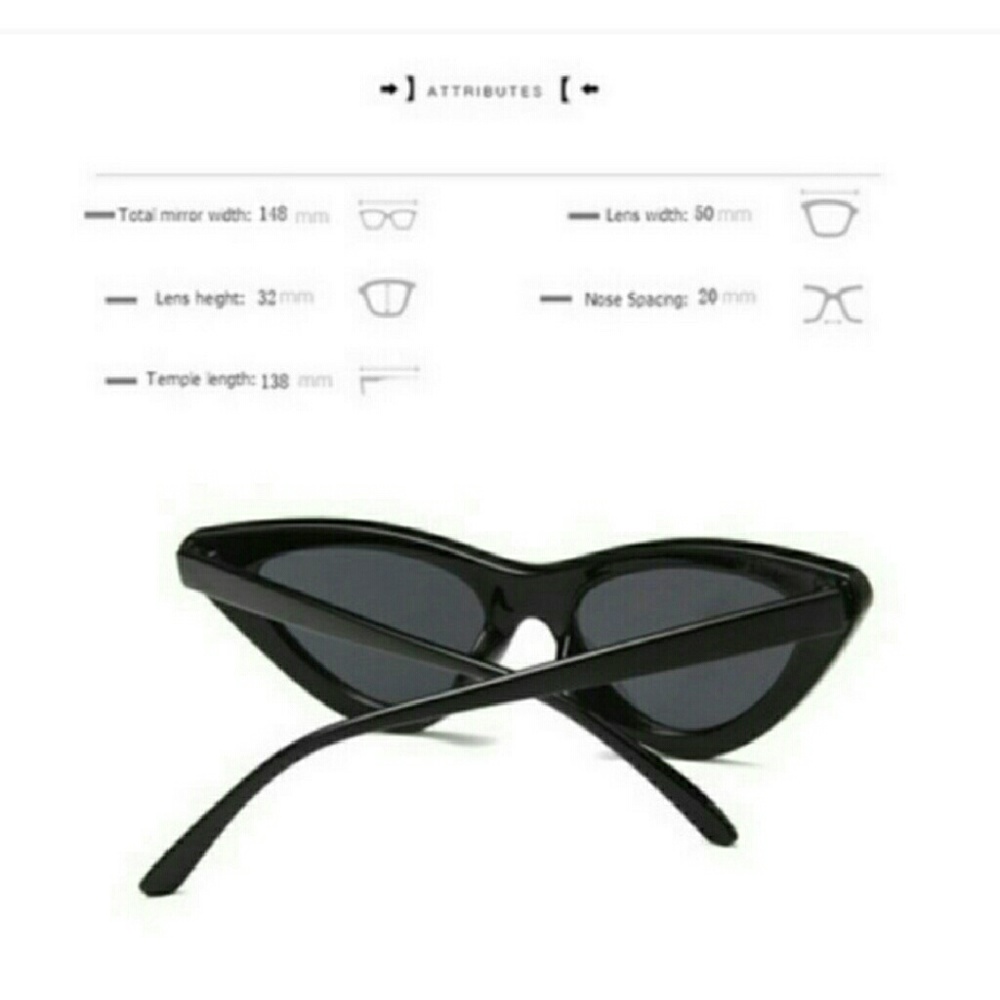 ✨NEW Retro Small Black Cat Eye Sunglasses✨ - Picture 5 of 7